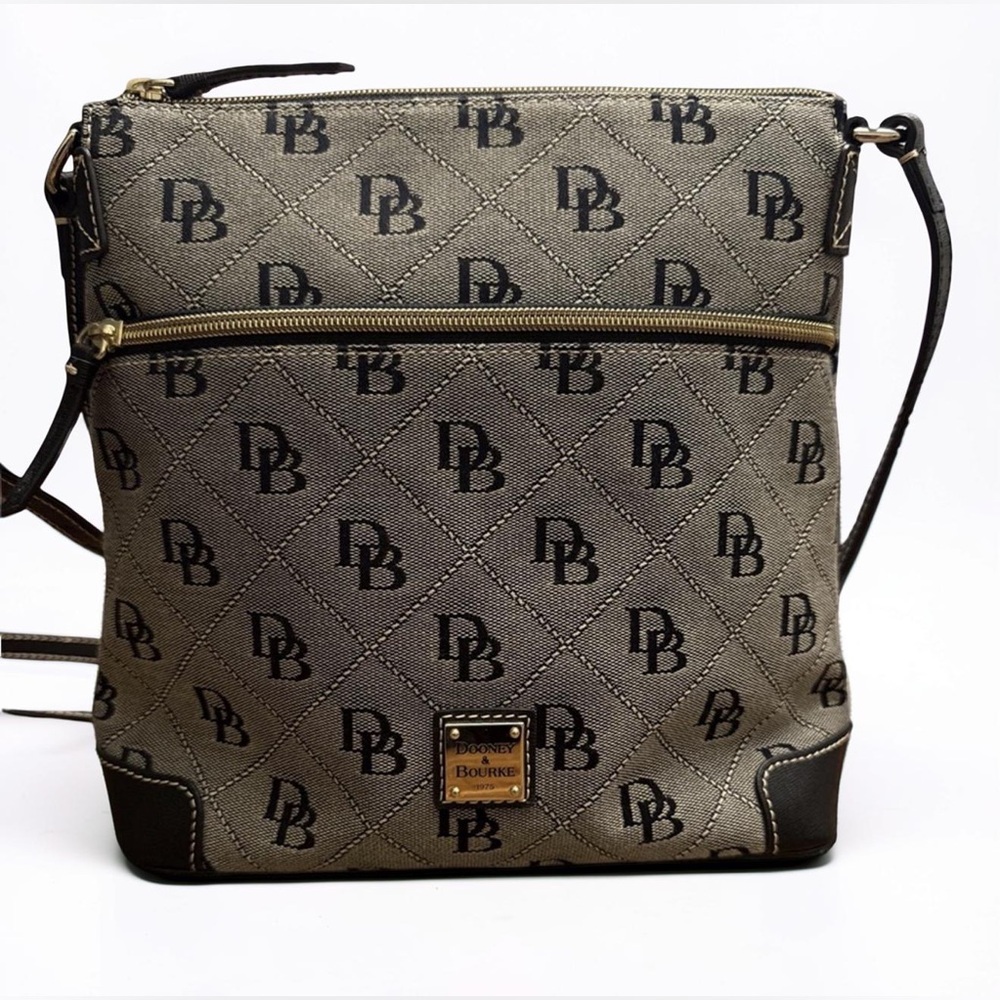 Dooney & Bourke Gray and Black Messenger Bag
